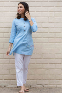 Image for Kessa Ws692 Arsh Tunic With Shell Buttons Front