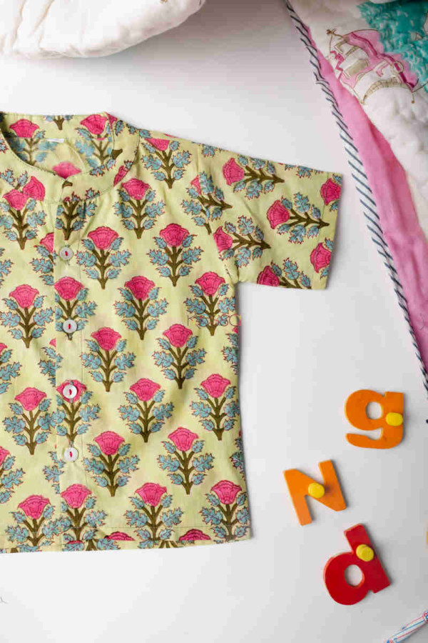 Image for Kessa Wsk34 Mayan Shirt With Hand Block Print Look 1