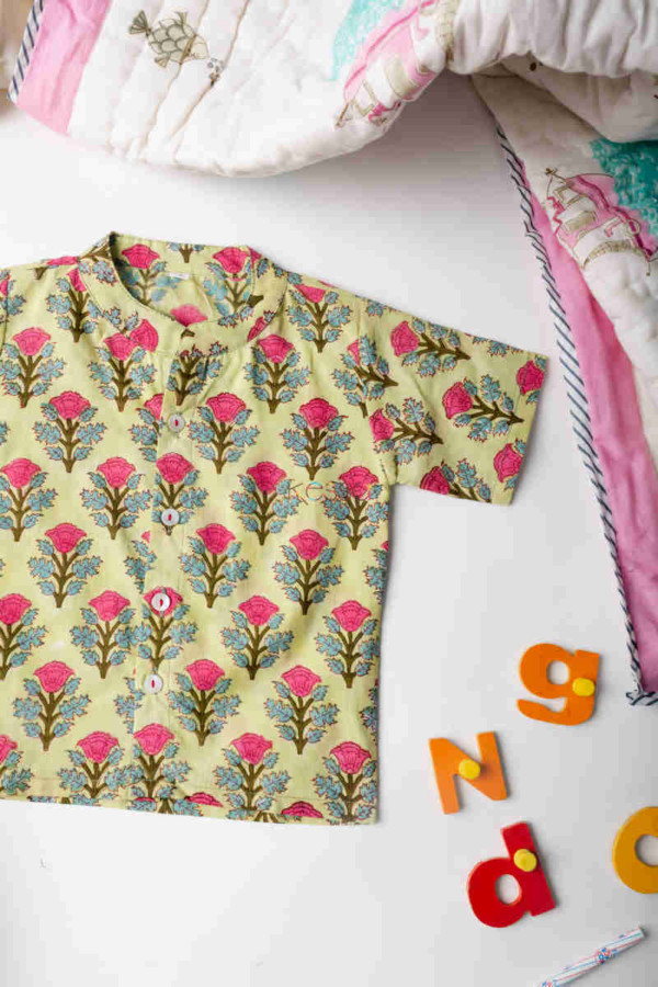 Image for Kessa Wsk34 Mayan Shirt With Hand Block Print Look