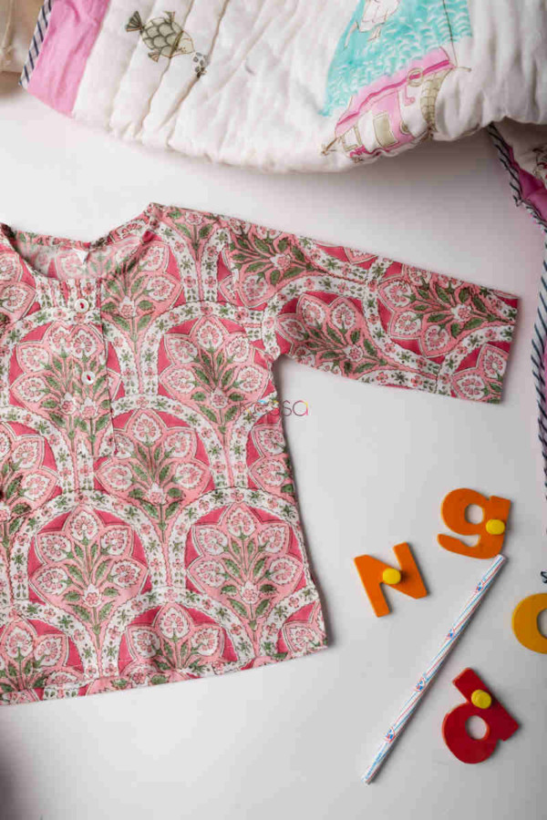 Image for Kessa Wsk35 Narmin Shirt With Hand Block Print Look