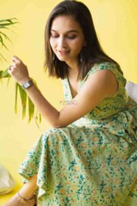 Image for Kessa Avdaf41 Mukhtalif Wrap Dress Sitting 1
