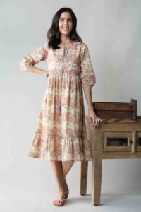 Image for Kessa Avdaf52 Chulbuli Tiered Dress With Quirky Prints Featured