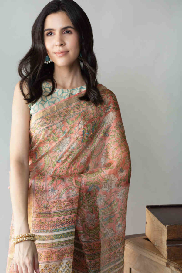 Image for Kessa Vcs01 Amshutha Kota Silk Saree With Blouse Front