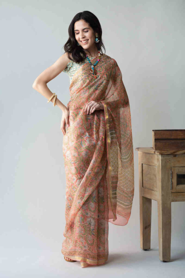 Image for Kessa Vcs01 Amshutha Kota Silk Saree With Blouse Look 1
