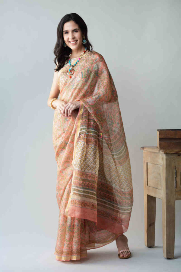 Image for Kessa Vcs01 Amshutha Kota Silk Saree With Blouse Look
