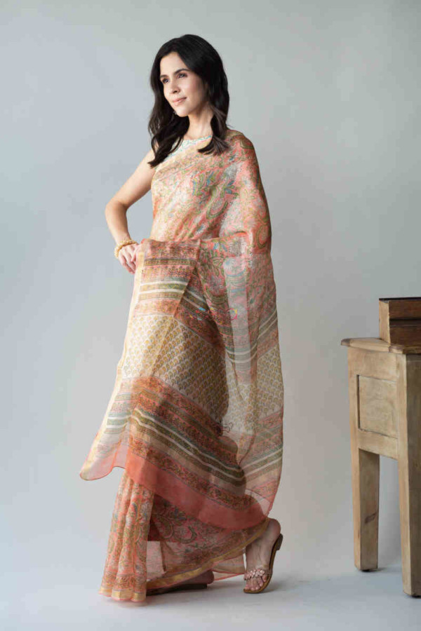 Image for Kessa Vcs01 Amshutha Kota Silk Saree With Blouse Side 1
