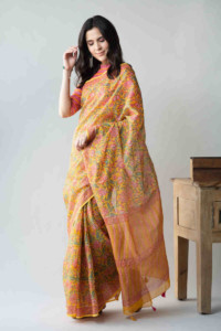 Image for Kessa Vcs02 Anora Kota Doriya Saree With Blouse Look