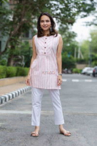 Image for Kessa Ws698 Zuhi Short Top With Stripes Featured
