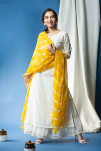 Image for Kessa Ws701 Chakori Kurta Dupatta Set With Embroidery And Gota Work Front