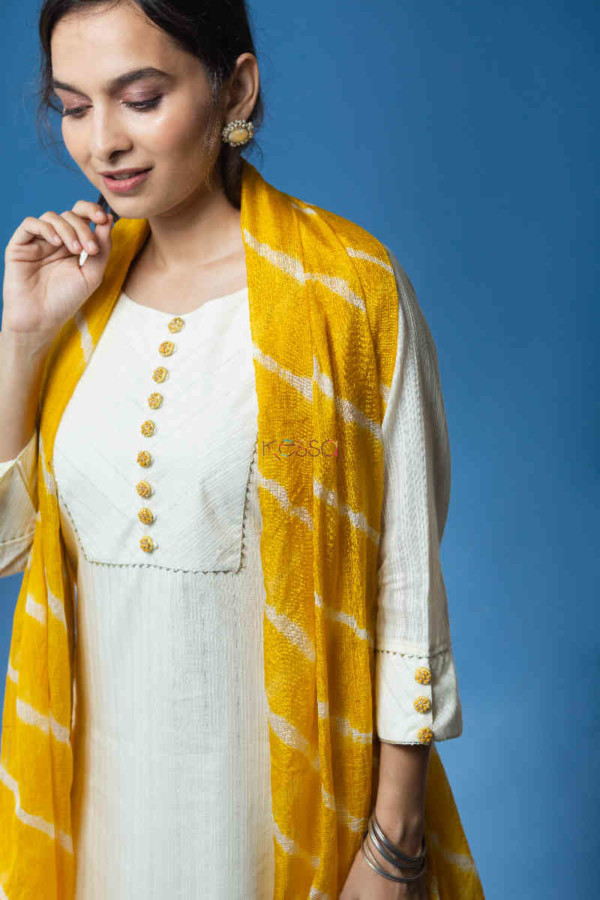 Image for Kessa Ws701 Chakori Kurta Dupatta Set With Embroidery And Gota Work Top