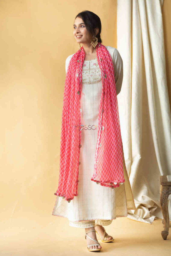 Image for Kessa Ws706 Aurima Kurta Dupatta Set With Pittan Thread Work Front