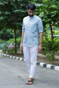Image for Kessa Awk35 Arnit Shirt With Hand Block Print Front