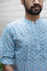 Image for Kessa Awk35 Arnit Shirt With Hand Block Print Neck