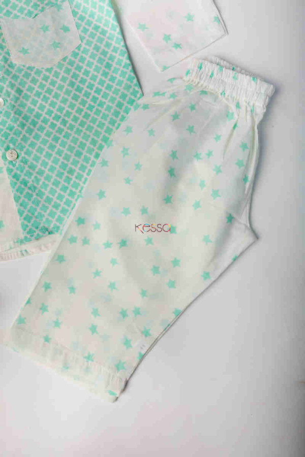 Image for Kessa Dek36 Tabrid Kurta Pajama Set With Quirky Print 1 Bottom