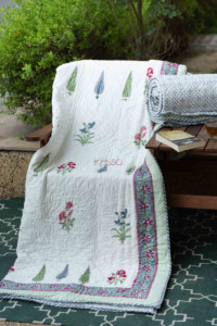 Image for Kessa Kaq152 Casper Grye And White Single Bed Quilt Front