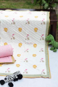 Image for Kessa Kaq156 Sheru Baby Quilts With Hand Block Print Featured