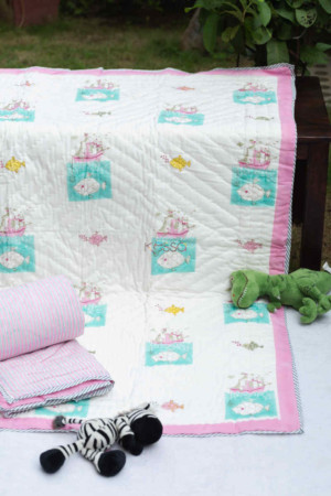 Image for Kessa Kaq157 Bulbula Baby Quilts With Hand Block Print Featured
