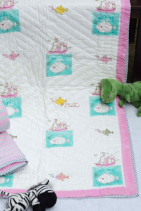 Image for Kessa Kaq157 Bulbula Baby Quilts With Hand Block Print Front