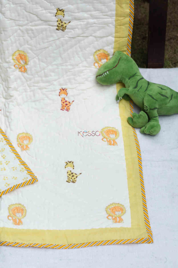 Image for Kessa Kaq162 Babbar Baby Quilts With Hand Block Print Look