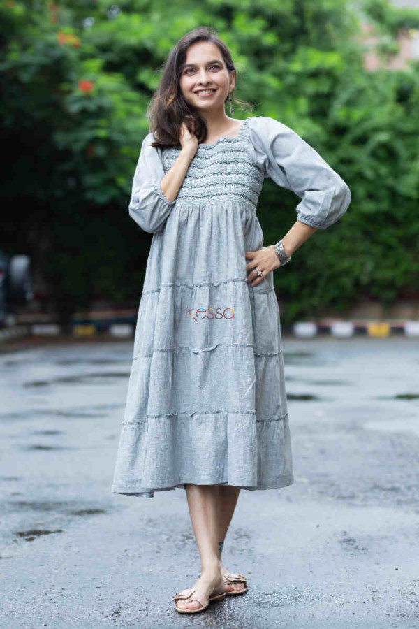 Image for Kessa Kcb12 Abshaar Dress With Shirring Front