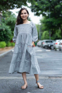 Image for Kessa Kcb12 Abshaar Dress With Shirring Look 1