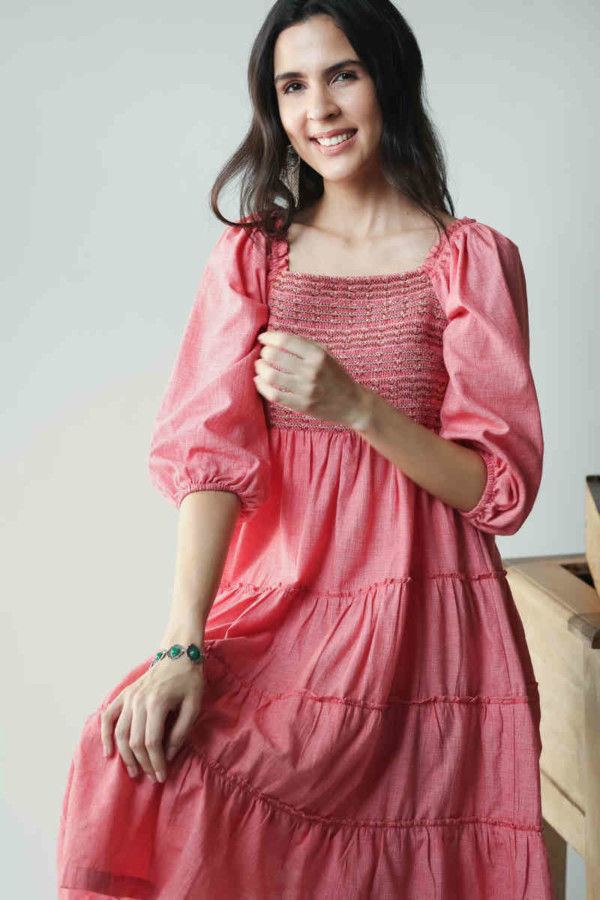 Image for Kessa Kcb21 Amreena Dress With Shirring Sitting
