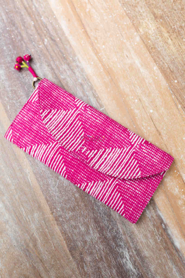 Image for Kessa Vca13 Affra Clutch With Beads And Tassel Featured