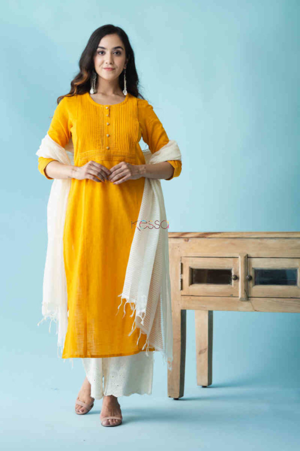 Image for Kessa Vcr55 Zarnaab Kurta With Pintucks And Embroidery Featured