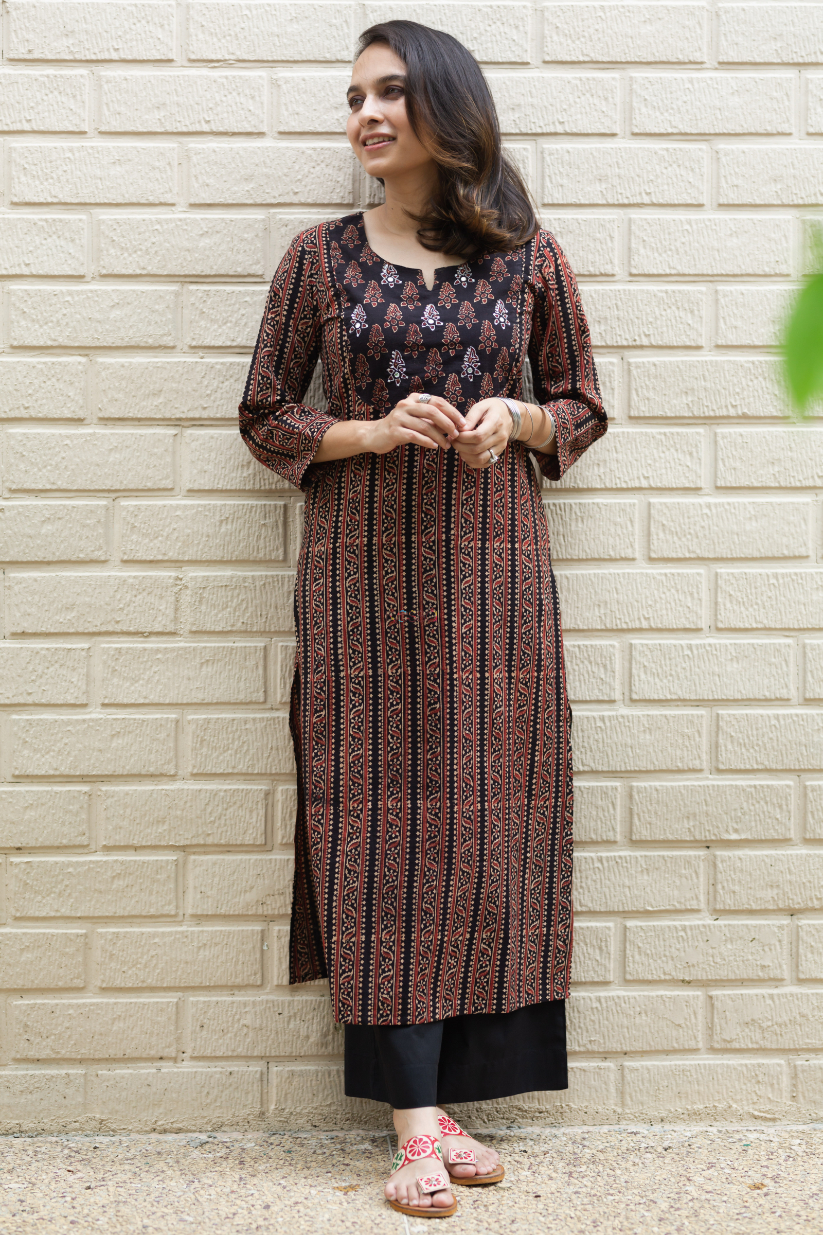 Buy Jaipur Kurti Green Cotton Block-Print A Line Kurti for Women Online @  Tata CLiQ