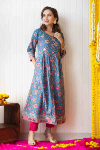 Image for Kessa Vcr84 Daryah A Line Front Open Kurta Featured