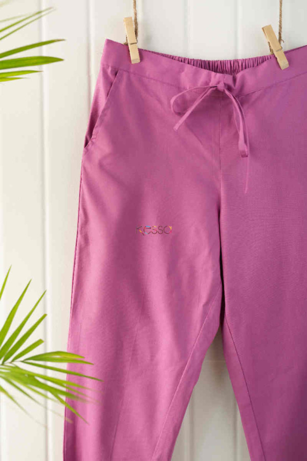 Image for Wsp01 Pants With Pocket Elasticated Waist Onionpink Closeup