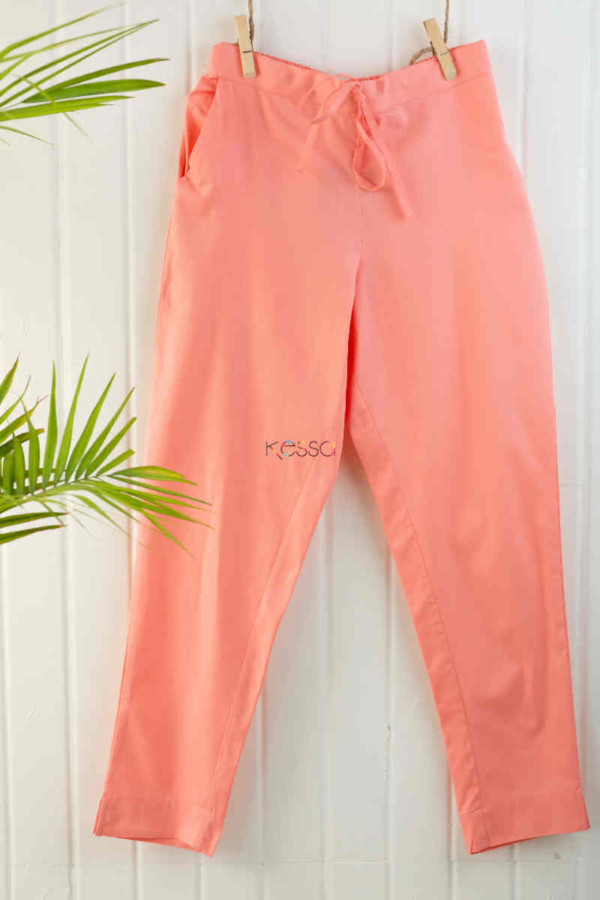 Image for Wsp01 Pants With Pocket Elasticated Waist Peach Featured