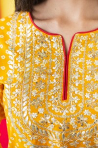 Image for Kessa Avdaf72 Natika Kurta Dupatta And Skirt Set Closeup