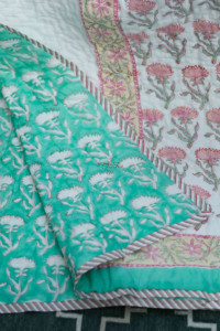 Image for Kessa Kaq163 Narmeen Mulmul Double Bed Quilt Closeup
