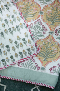 Image for Kessa Kaq164 Yalina Mulmul Double Bed Quilt Closeup