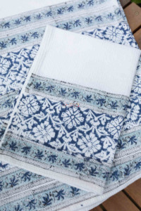 Image for Kessa Kat07 Cello Blue And Grey Towel Set Look