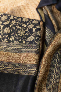 Image for Kessa Kula05 Avira Tussar Kurta Dupatta Fabric Closeup