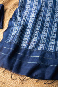 Image for Kessa Kula07 Mrunal Tussar Kurta Dupatta Fabric Closeup