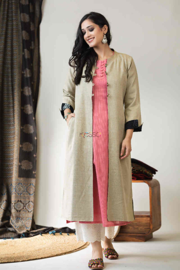 Image for Kessa Dej01 Suria Reversible Long Jacket Front