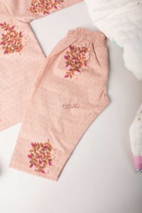 Image for Kessa Dek55 Onion Pink Floral  Kurta Pajama Side