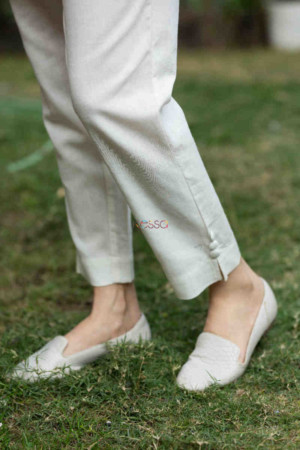 Image for Kessa Sap13 Cotton Flex Side Button Straight Pants Featured