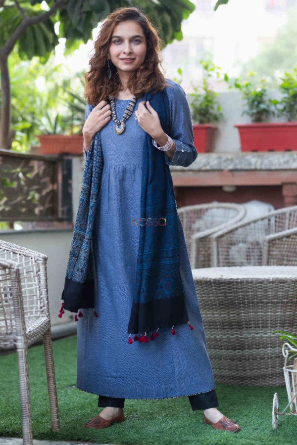 Image for Kessa Ws780 Turvi Twirl A Line Kurta With Necklace Featured