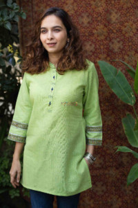 Image for Kessa Ws786 Aarchi South Handloom Short Kurti Featured