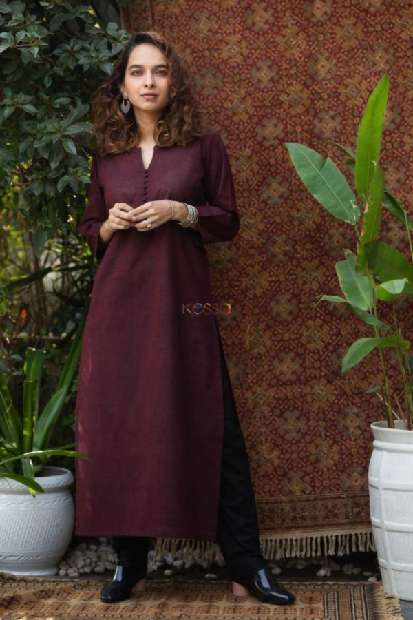 Image for Kessa Ws789 Asvitha South Cotton Handloom Kurta Featured