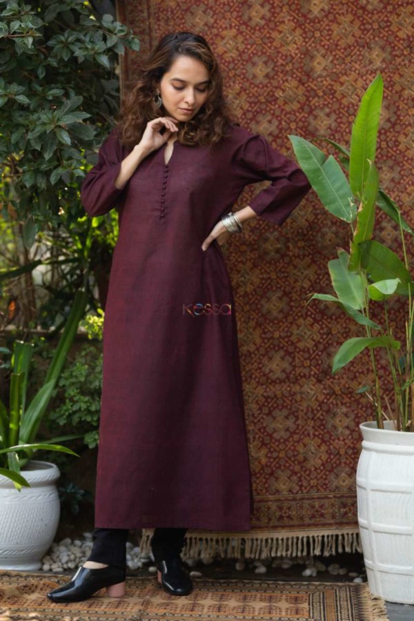 Image for Kessa Ws789 Asvitha South Cotton Handloom Kurta Front