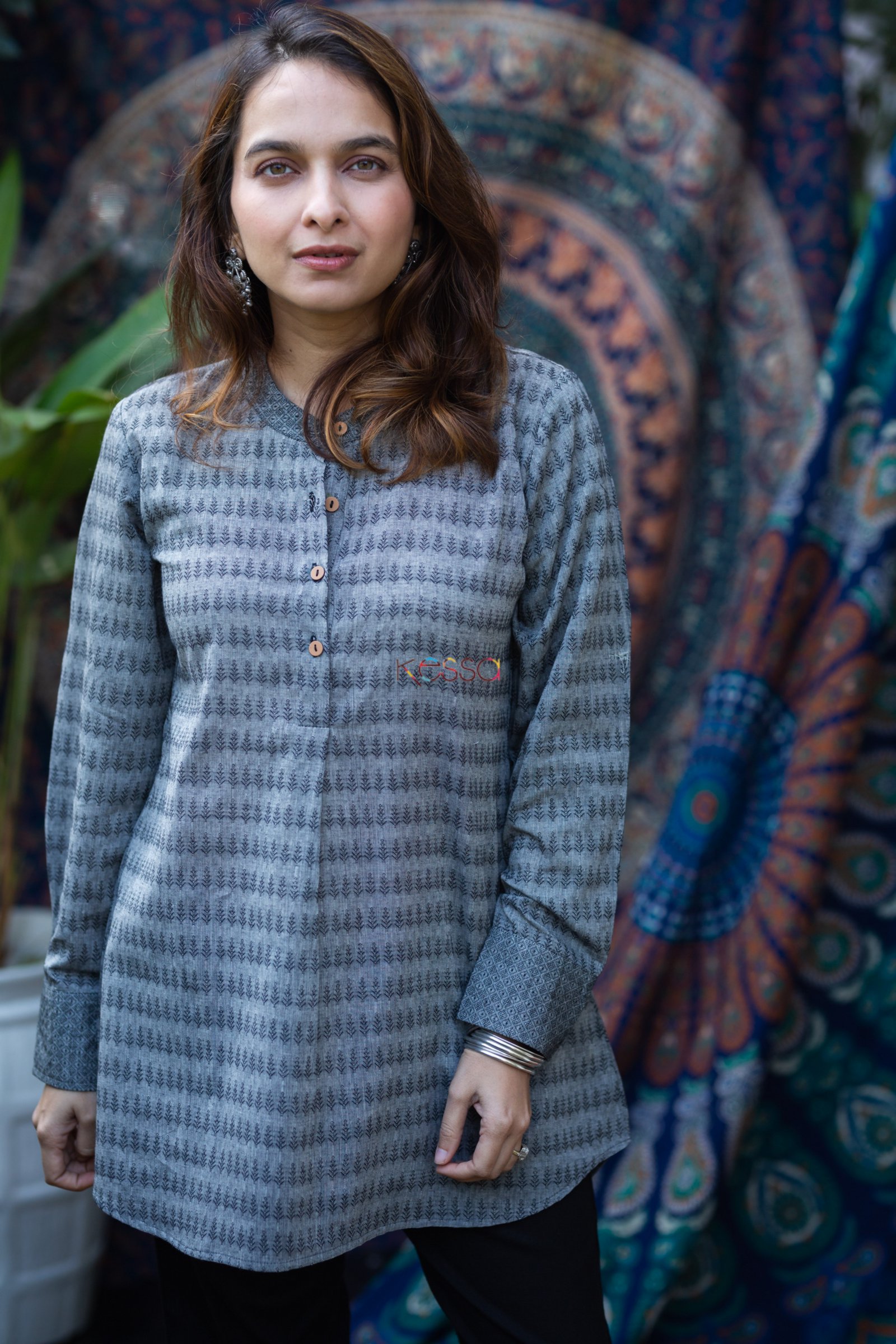Kirara Presents Classic Collection Of Handloom Cotton Line Printed Casual  Kurtis