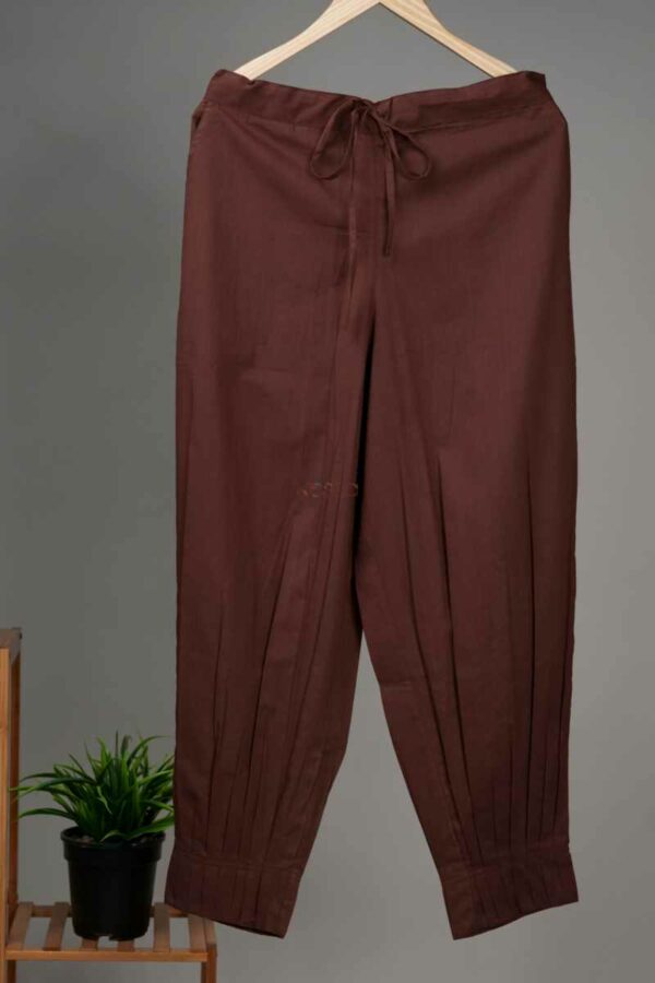 Image for Kessa Sap14 Pleated Cotton Salwar Brown Featured New