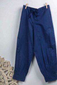 Image for Kessa Sap14 Pleated Cotton Salwar Ink Blue Featured