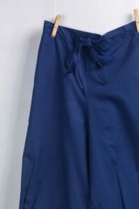 Image for Kessa Sap14 Pleated Cotton Salwar Ink Blue Front