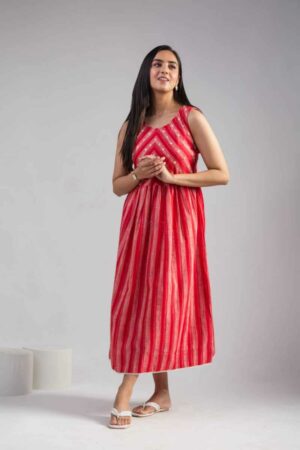 Image for Kessa Ws827 Tosahni Handloom Cotton A Line Dress Front New